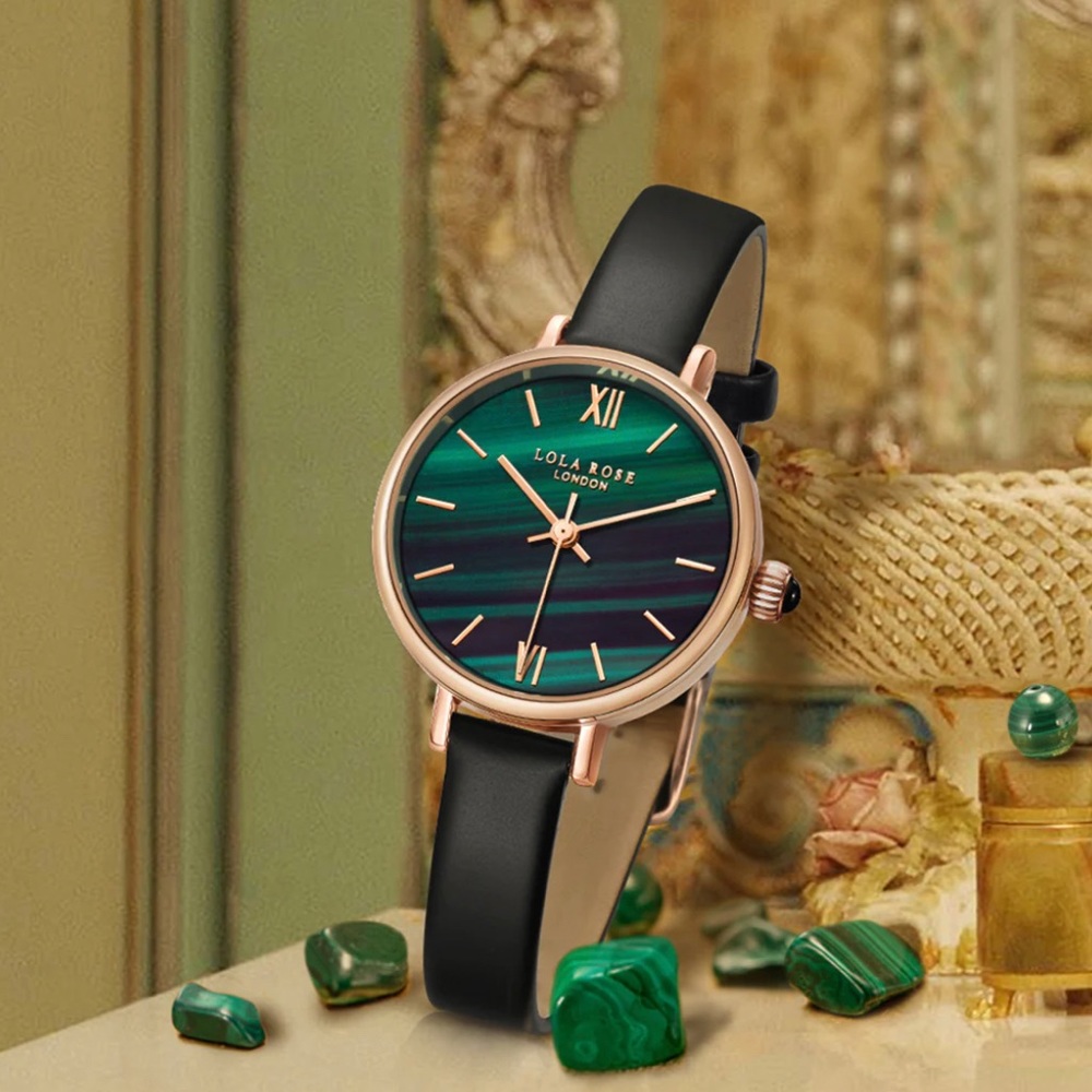 Lola Rose Malachite Textured Watch